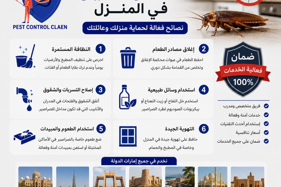 طرق التخلص من الصراصير في المنزل