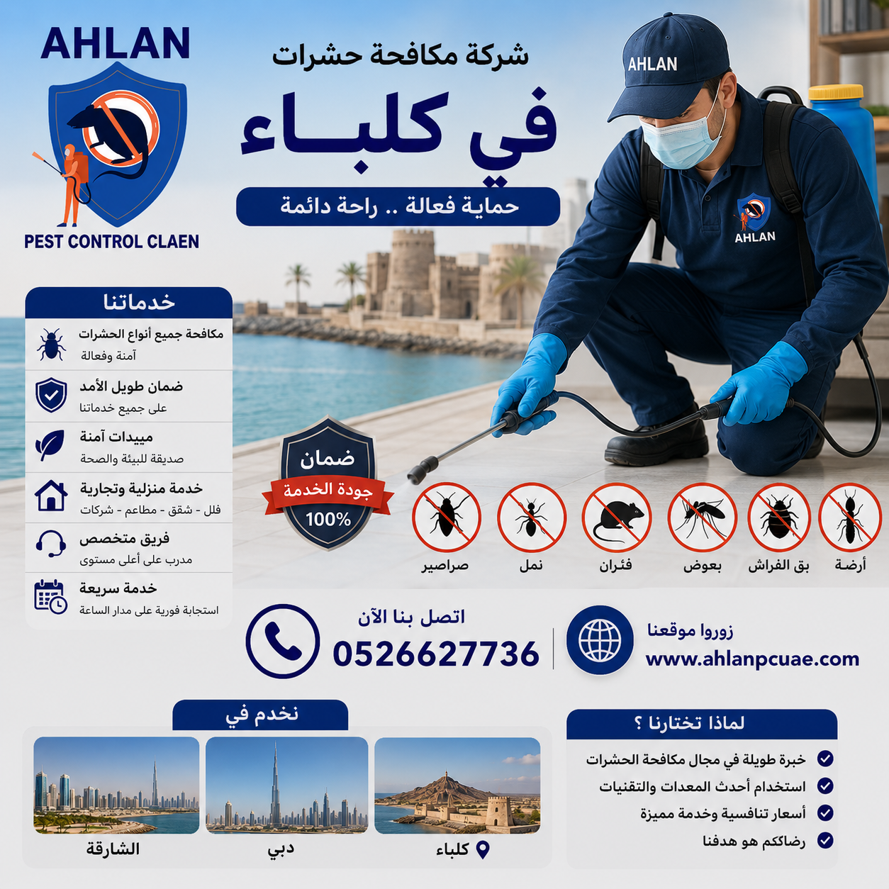 شركة مكافحة حشرات في كلباء