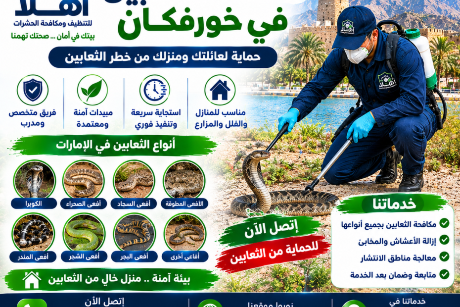 شركة مكافحة الثعابين في خورفكان