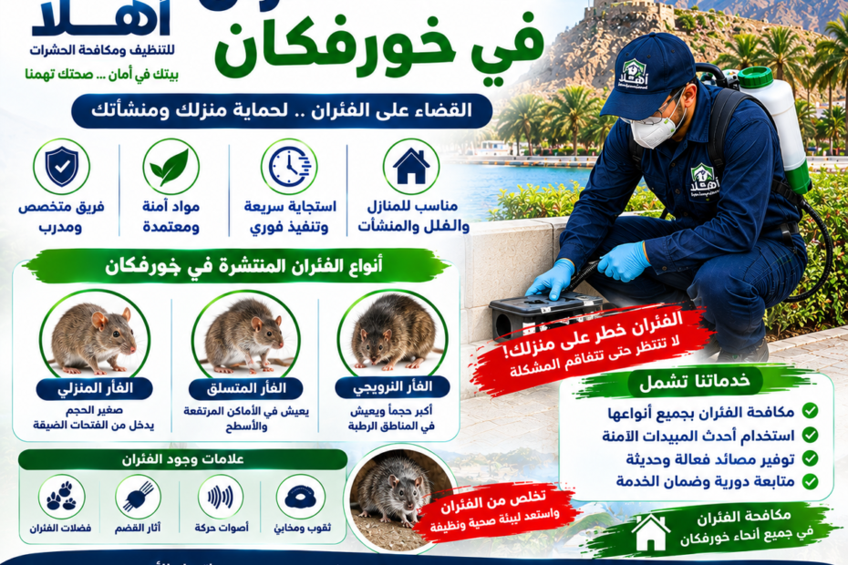 شركة مكافحة فئران في خورفكان